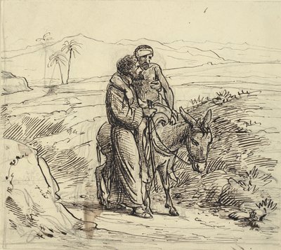 İyi Samiriyeli yaralılara eşlik ediyor by Wilhelm Marstrand