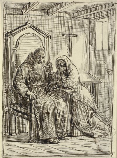 Korkunç itiraf babası by Wilhelm Marstrand