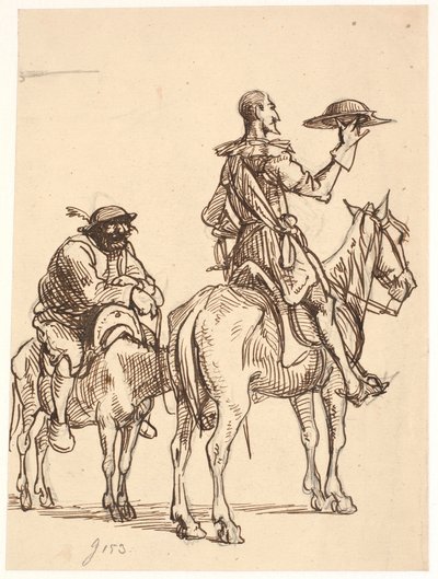 Don Kişot kaskını düşünüyor by Wilhelm Marstrand