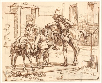 Don Kişot at sırtında by Wilhelm Marstrand
