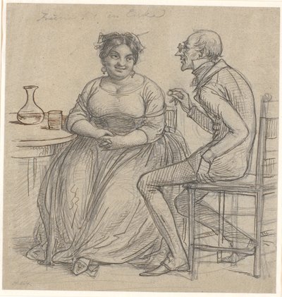 "Bir dul için flört" by Wilhelm Marstrand