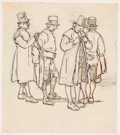 Dört İsveçli çiftçi grubu by Wilhelm Marstrand