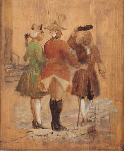 Holberg, Jacob von Thyboe ve Jean de France için yolundan çekildi by Wilhelm Marstrand