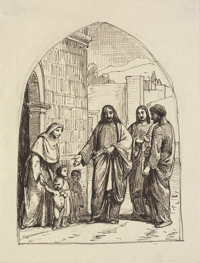 Küçük çocukların bana gelmesine izin ver by Wilhelm Marstrand