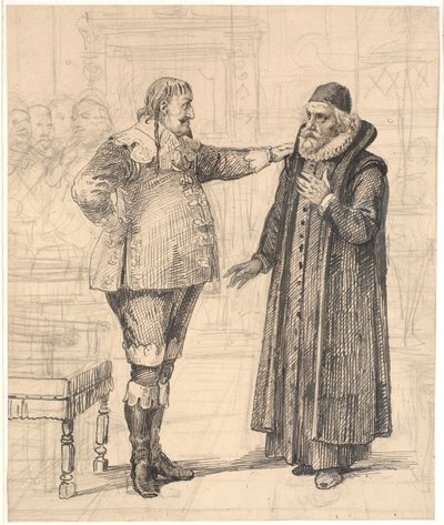 Ole Vind mahkeme vaizi olarak atandı by Wilhelm Marstrand