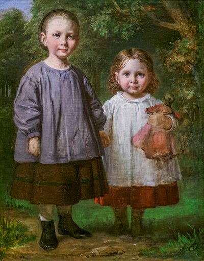 Ottilia ve Christy Marstrand, Sanatçının Kızları by Wilhelm Marstrand