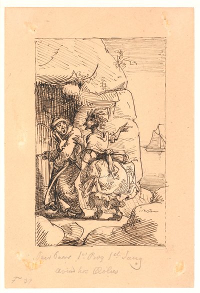 "Per Paars 1. kitap 1. şarkı. Avind hos Æolus by Wilhelm Marstrand