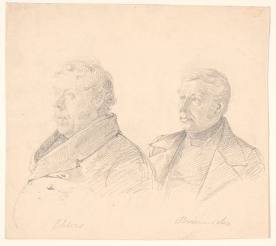 İki Roskilde vatandaşının portreleri "Ehlers" ve "Brünniche" by Wilhelm Marstrand
