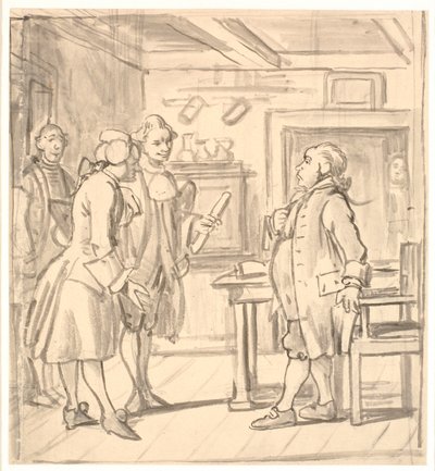Meclis üyelerinin tebrik ziyareti. (Politik sürahi) by Wilhelm Marstrand