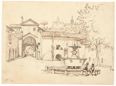 Çeşmeli Roma avlusu by Wilhelm Marstrand