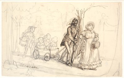 Ayakkabıcı aile piknikte Strandvejen boyunca seyahat ediyor by Wilhelm Marstrand