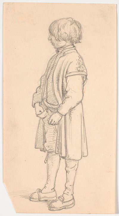 Ayakta duran bir İsveçli çocuğun çalışmaları by Wilhelm Marstrand