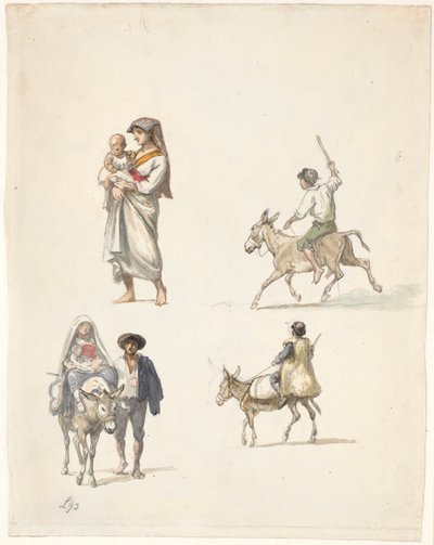 Yolda gezen İtalyan köylüler by Wilhelm Marstrand