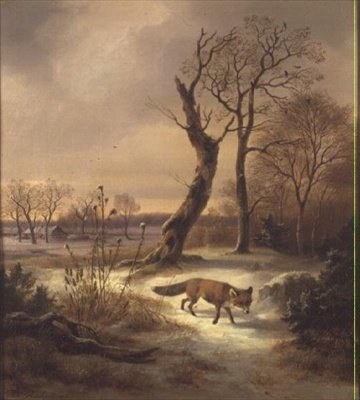 Bir kış sahnesinde tilki by Wilhelm Reinhardt