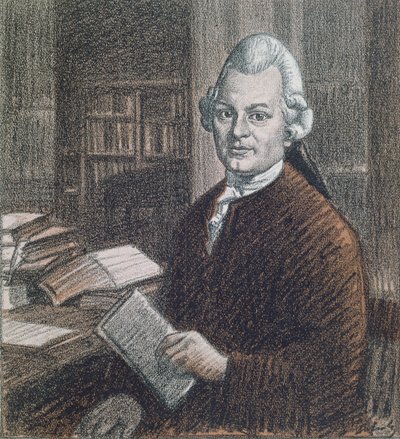 Gotthold Ephraim Lessing'in Portresi (1729-81), 'Simplicissimus' dergisinden illüstrasyon by Wilhelm Schulz