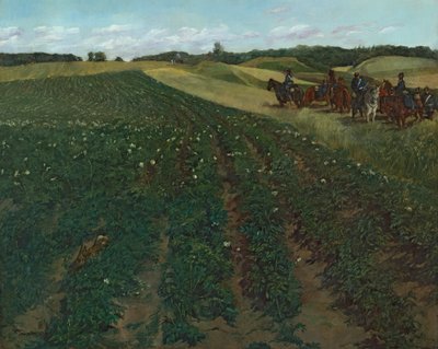 Yukarı Bavyera'da Wessling yakınlarındaki patates tarlaları by Wilhelm Trübner