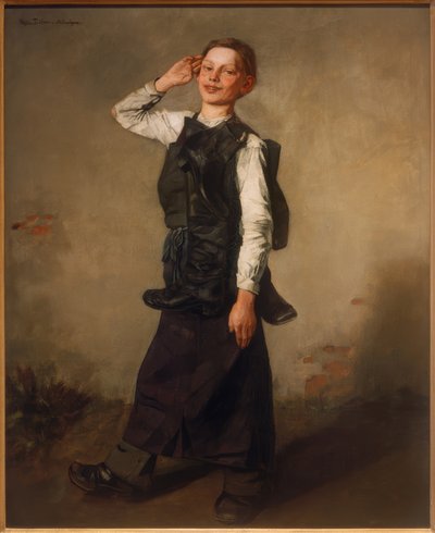 kunduracı çocuk by Wilhelm Trübner