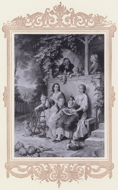 Friederike, hakikat ve şiir (lito) by Wilhelm von (after) Kaulbach