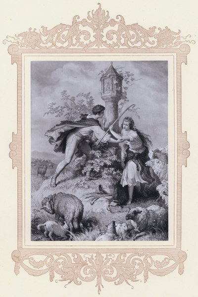 Haideroslein (lito) by Wilhelm von (after) Kaulbach