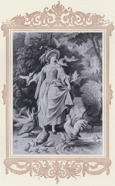 Lili, Lili'nin Parkı (lito) by Wilhelm von (after) Kaulbach