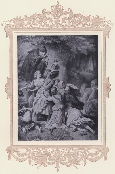 Ormandaki kız, sadık Eckart (lito) by Wilhelm von (after) Kaulbach