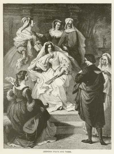 Leonora dEste ve Tasso by Wilhelm von Kaulbach