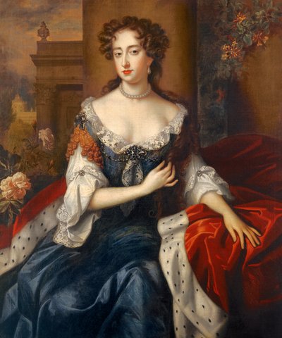 Queen Mary II c.1685 (tuval üzerine yağlıboya) by Willem (studio of) Wissing