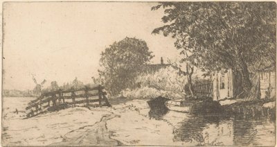 Lahey'deki Binckhorst'taki sudaki ev by Willem Adrianus Grondhout (signed by artist)