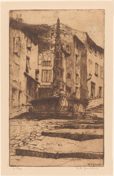 Le Puy (nesne üzerindeki orijinal başlık) by Willem Adrianus Grondhout (signed by artist)