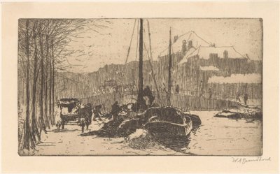 Şehirde Kar (orijinal başlık) by Willem Adrianus Grondhout (signed by artist)