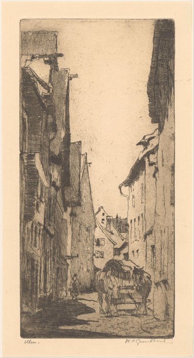 Ulm (nesne üzerindeki orijinal başlık) by Willem Adrianus Grondhout (signed by artist)