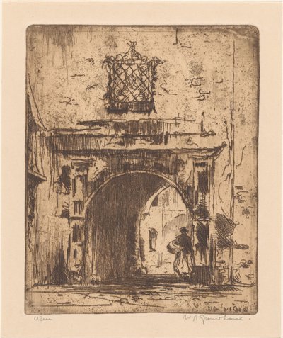 Ulm (nesne üzerindeki orijinal başlık) by Willem Adrianus Grondhout (signed by artist)