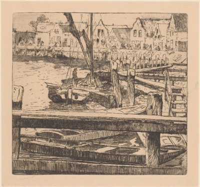 Volendam Limanı by Willem Adrianus Grondhout