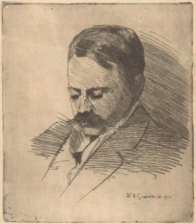 Bilinmeyen bir adamın portresi by Willem Adrianus Grondhout