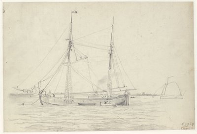 Su üzerinde gemi by Willem Anthonie van Deventer