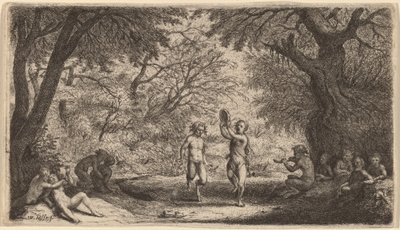 Merkezde Dans Eden Çiftle Bacchanal. by Willem Basse