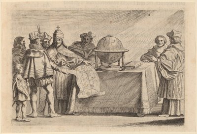 Dünyanın İspanya ve Portekiz Arasında Bölünmesi by Willem Basse