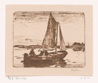 Yelkenli adam Tekne (orijinal başlık) by Willem Bastiaan Tholen (signed by artist)