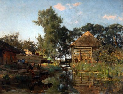 Bir çamaşırcı, 1880-1885. by Willem Bastiaan Tholen