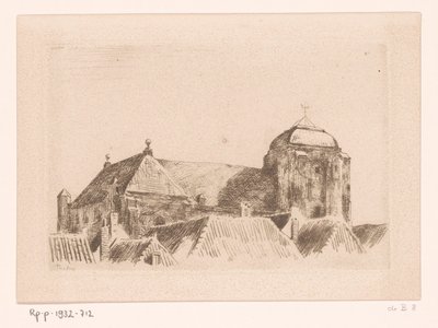 Grote Kerk'in görünümü, Veere Gemisinde kulede, Veere (orijinal başlık) by Willem Bastiaan Tholen
