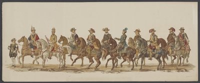 1862 Delft geçit töreni, Delft - Ao Kraliyet Akademisi'nin dördüncü grubu Dördüncü Lustrum. 1862 - Kostümlü Optogt (nesne üzerinde dizi başlığı) by Willem Bernardus IJzerdraat