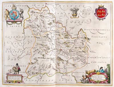 Breknoke, Wales, Willem Blaeu