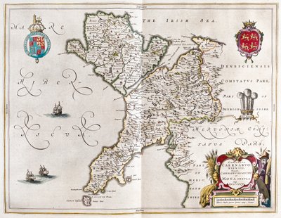 Carnarvonshire ve Anglesey, Willem Blaeu