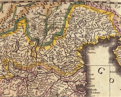 Carte de la bölge de la Venedik, İtalya. Atlas de William Blaeu (1571 - 1638) by Willem Blaeu