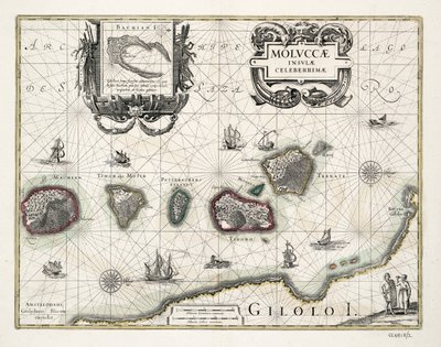 Moluccas Haritası, Endonezya by Willem Blaeu