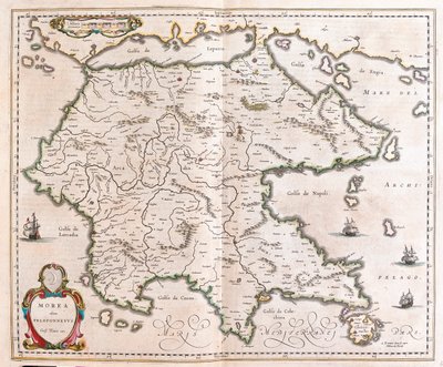 Yunanistan, Peloponnesus, Willem Blaeu