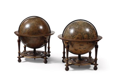 Büyük kütüphane küresi çifti, karasal 1645/48, c.1630