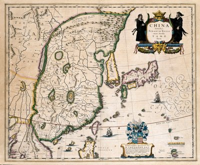 Çin, Japonya ve Kore haritası. (Oymak by Willem Blaeu