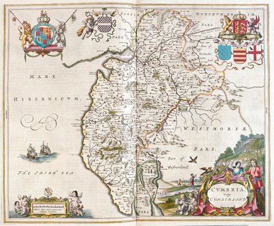 Westmorland - Cumbria Göller Bölgesi, Willem Blaeu
