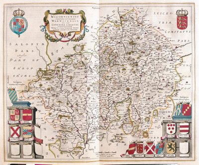 Worcestershire, Warwikshire, Willem Blaeu